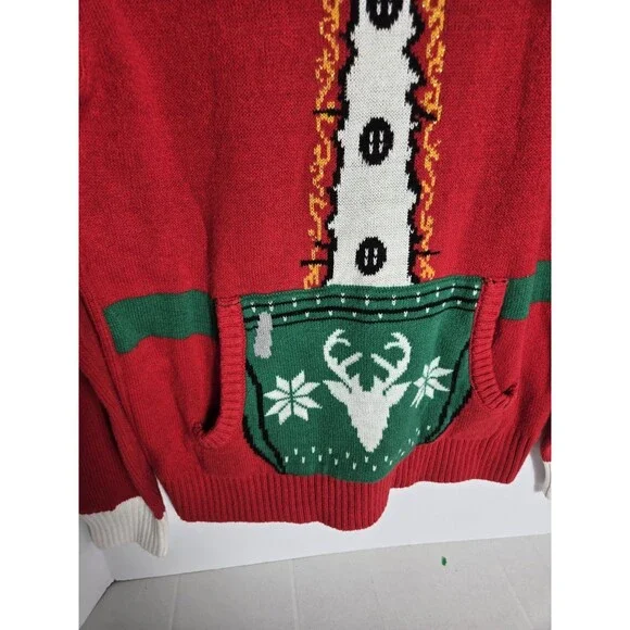 Ugly Christmas Sweater Brand Medium Santa Suit Size Small - Picture 2 of 6